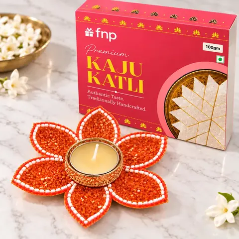 Designer Diya & Kaju Katli