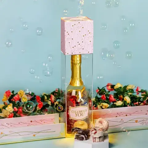 Floral Birthday Bubble Box with Donuts