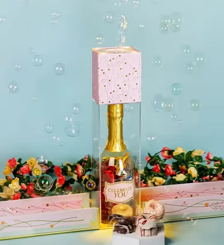 Floral Birthday Bubble Box with Donuts