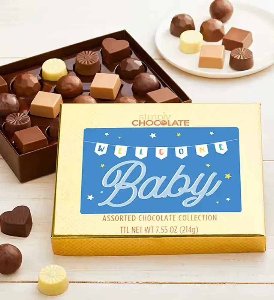 Welcome Baby Boy Chocolate Box, 18 Pc