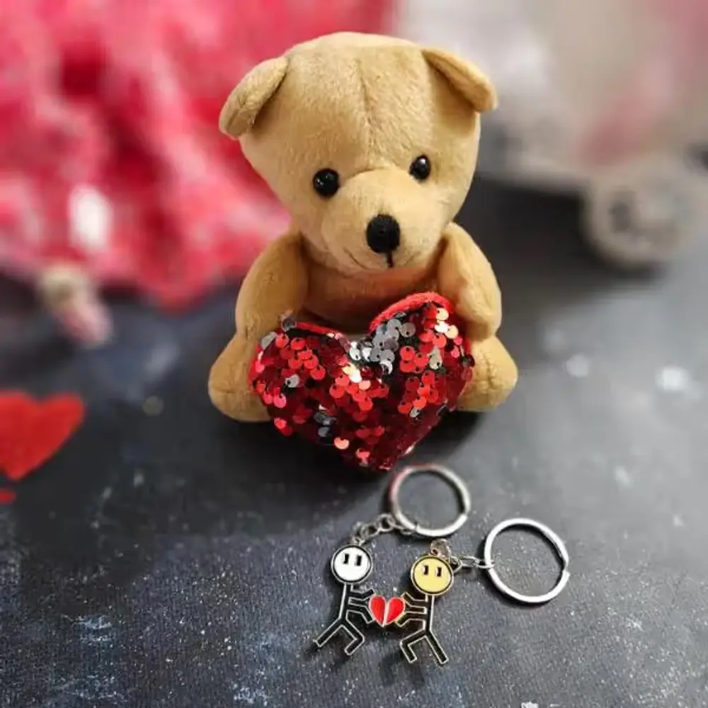 Teddy & Couple Keyring Set