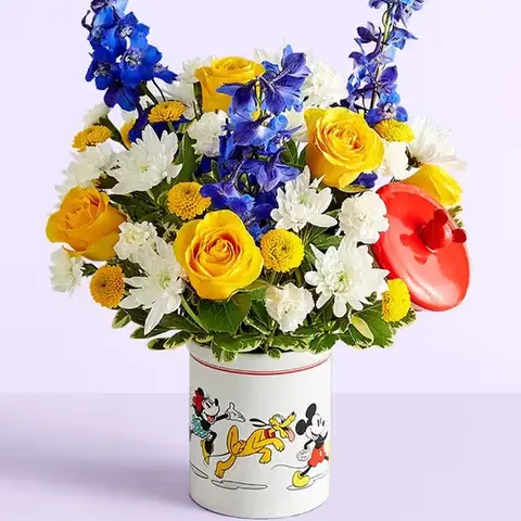 Mickey & Friends Cookie Jar Flowers, Baby Boy