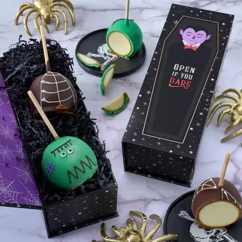 Spooky Chocolate Caramel Apple Duo