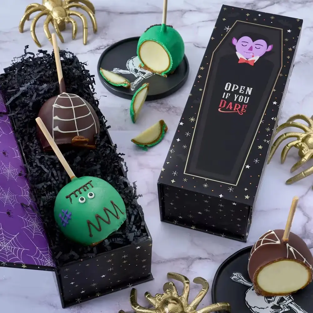 Spooky Chocolate Caramel Apple Duo