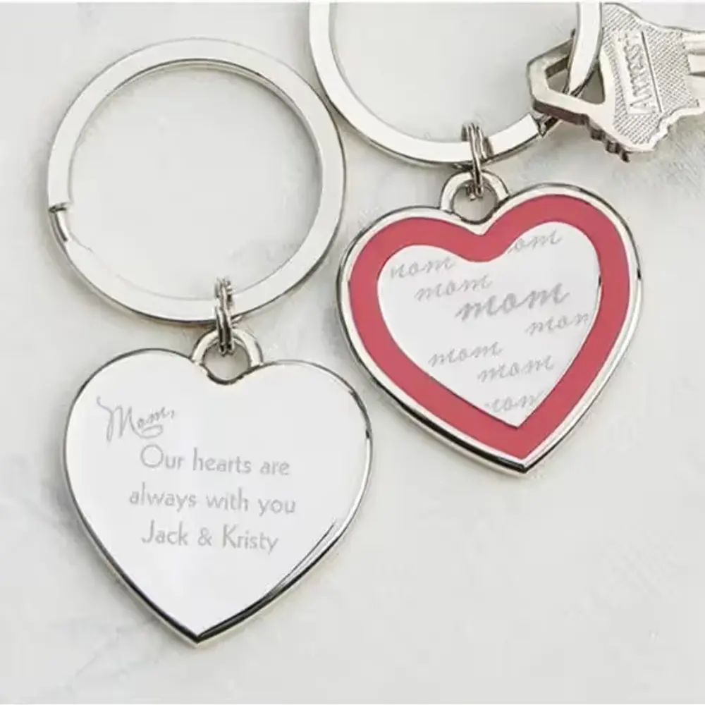 Personalized Always With You Heart Keychain