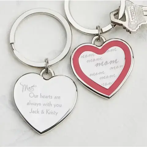 Personalized Always With You Heart Keychain