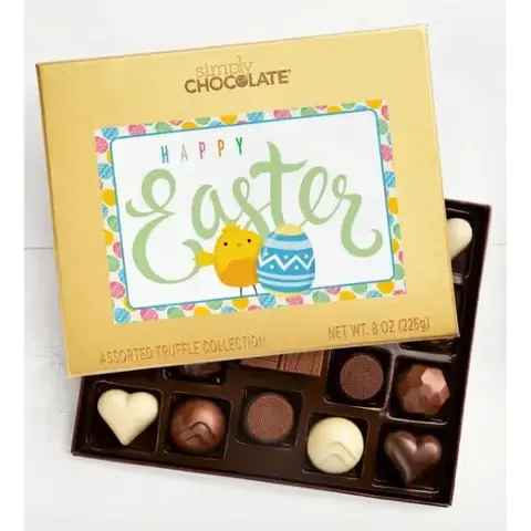 Happy Easter Chick Belgian Chocolates, 19 Pc