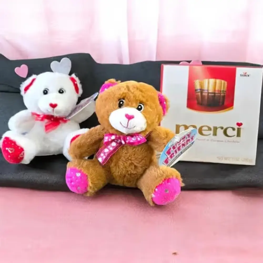 Two Teddies & Merci Chocolates