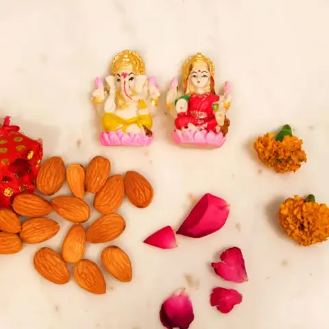 Laxmi Ganesha Idol with Almonds