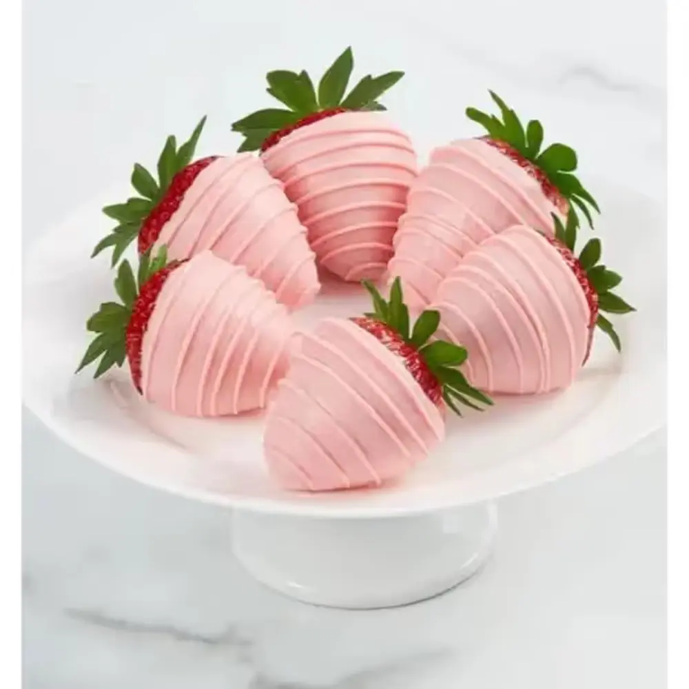Pink Dipped Strawberries for Her