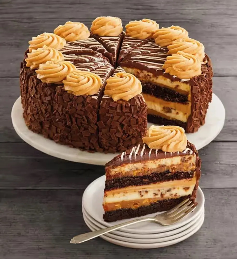 Peanut Butter Chocolate Cake Cheesecake, 10 Inch