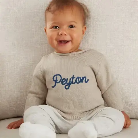 Personalized Name Baby Knit Sweater
