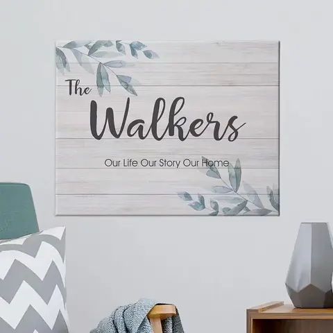 Personalized Family Name Canvas