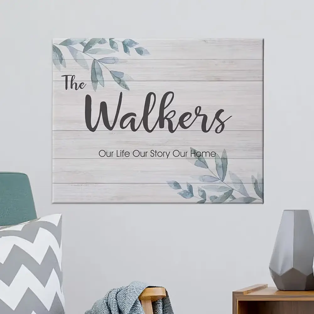 Personalized Family Name Canvas