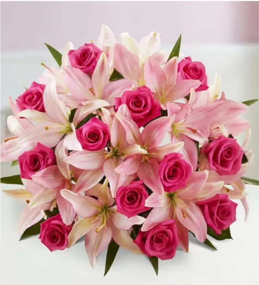 Pink Roses & Lilies Bouquet