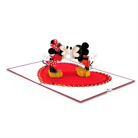 Mickey & Minnie Heart to Heart Card
