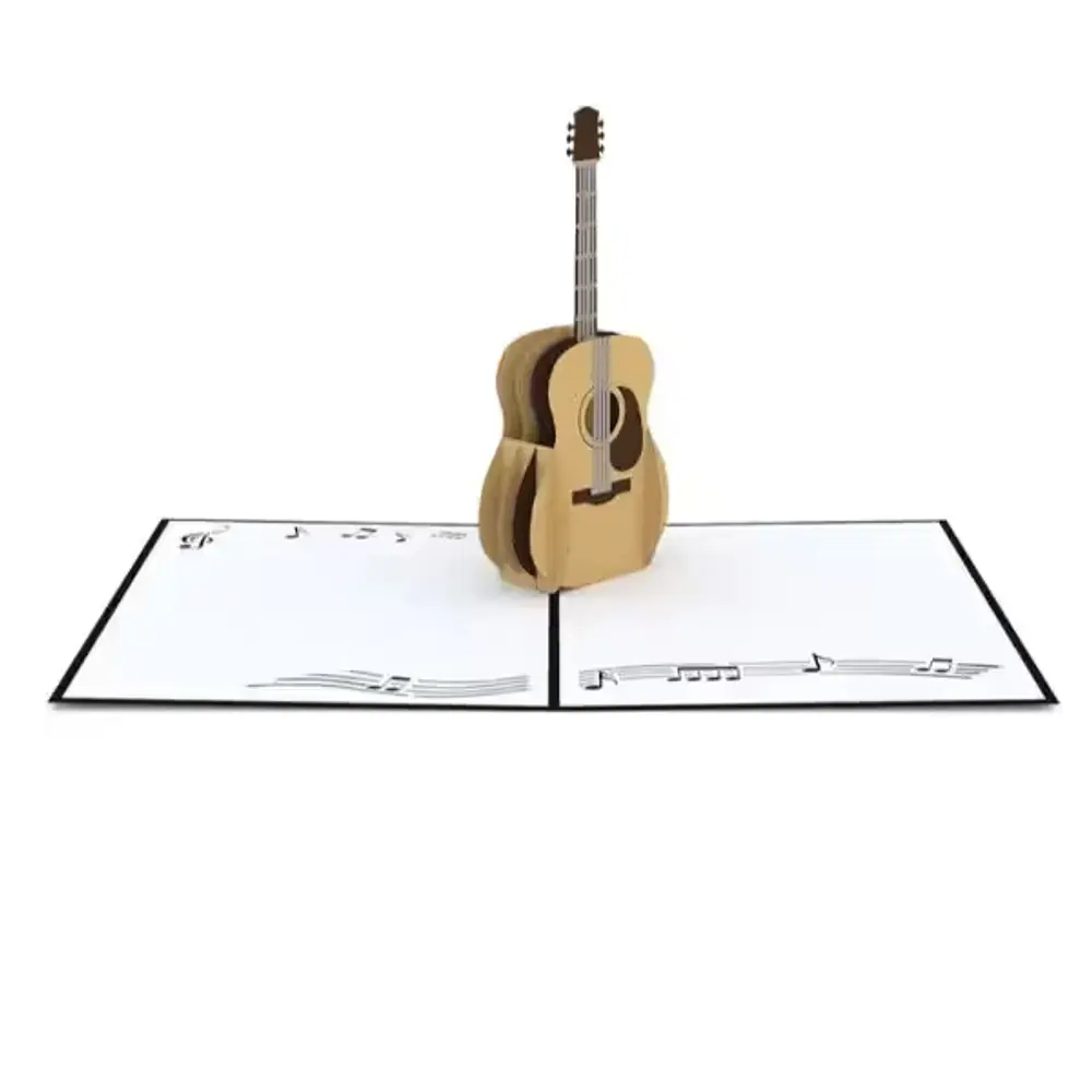 Acoustic Guitar Pop-Up Card