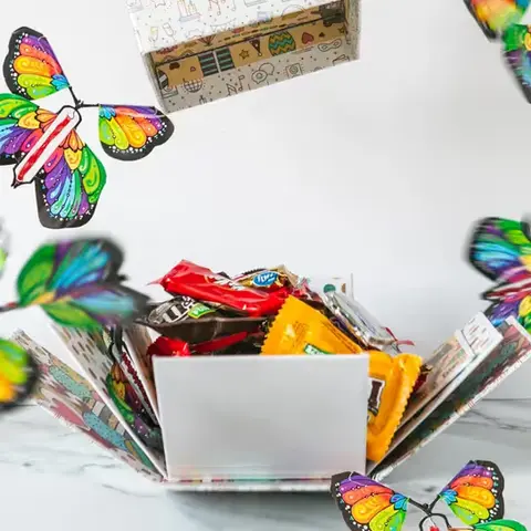 Birthday Cake Explosion Box with Candy