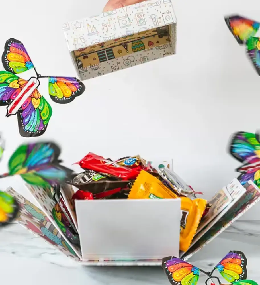 Birthday Cake Explosion Box with Candy