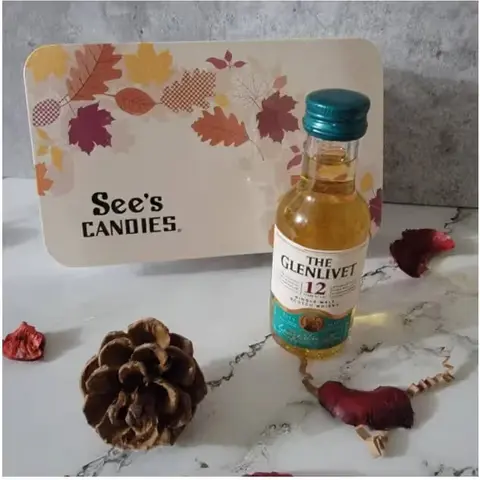 See's Truffles & Glenlivet Miniature