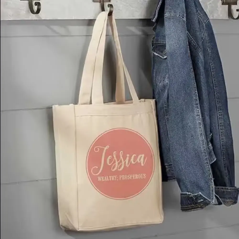 Personalized Name Meaning Tote Bag