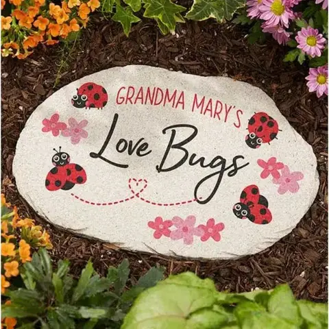 Personalized Love Bugs Garden Stone
