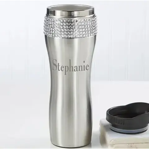 Personalized Rhinestone Tumbler