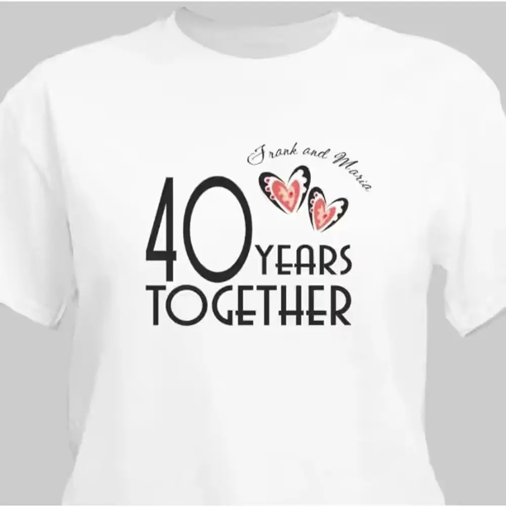 Personalized Years Together Couple T-Shirt