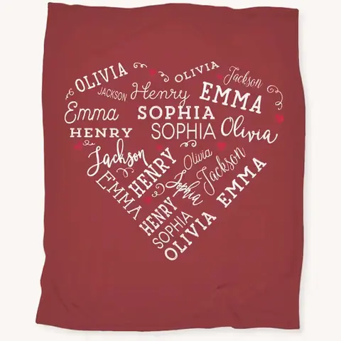 Personalized Close to Her Heart Blanket
