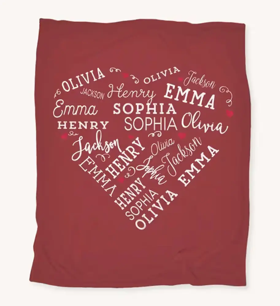 Personalized Close to Her Heart Blanket