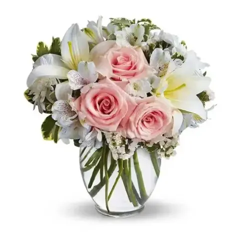 Serenity & Bliss Pink and White Bouquet