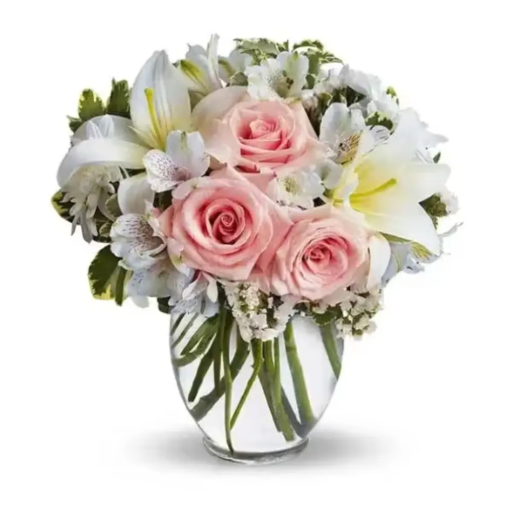 Serenity & Bliss Pink and White Bouquet