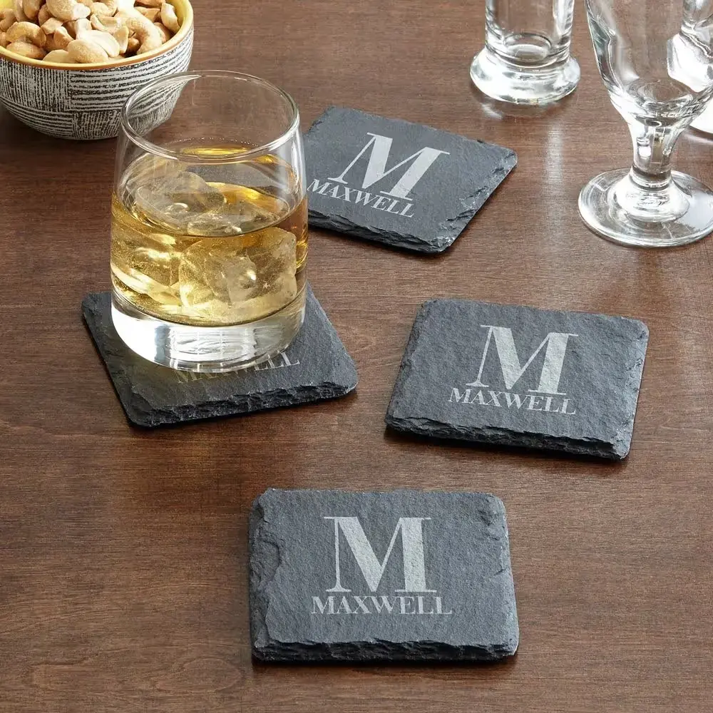 Personalized Initial Slate Coasters