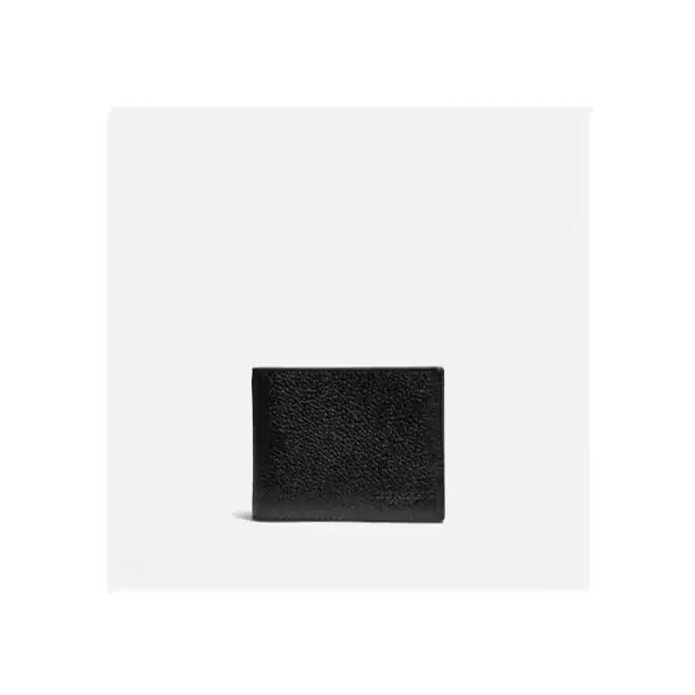 Pebble Leather & Canvas Slim Billfold