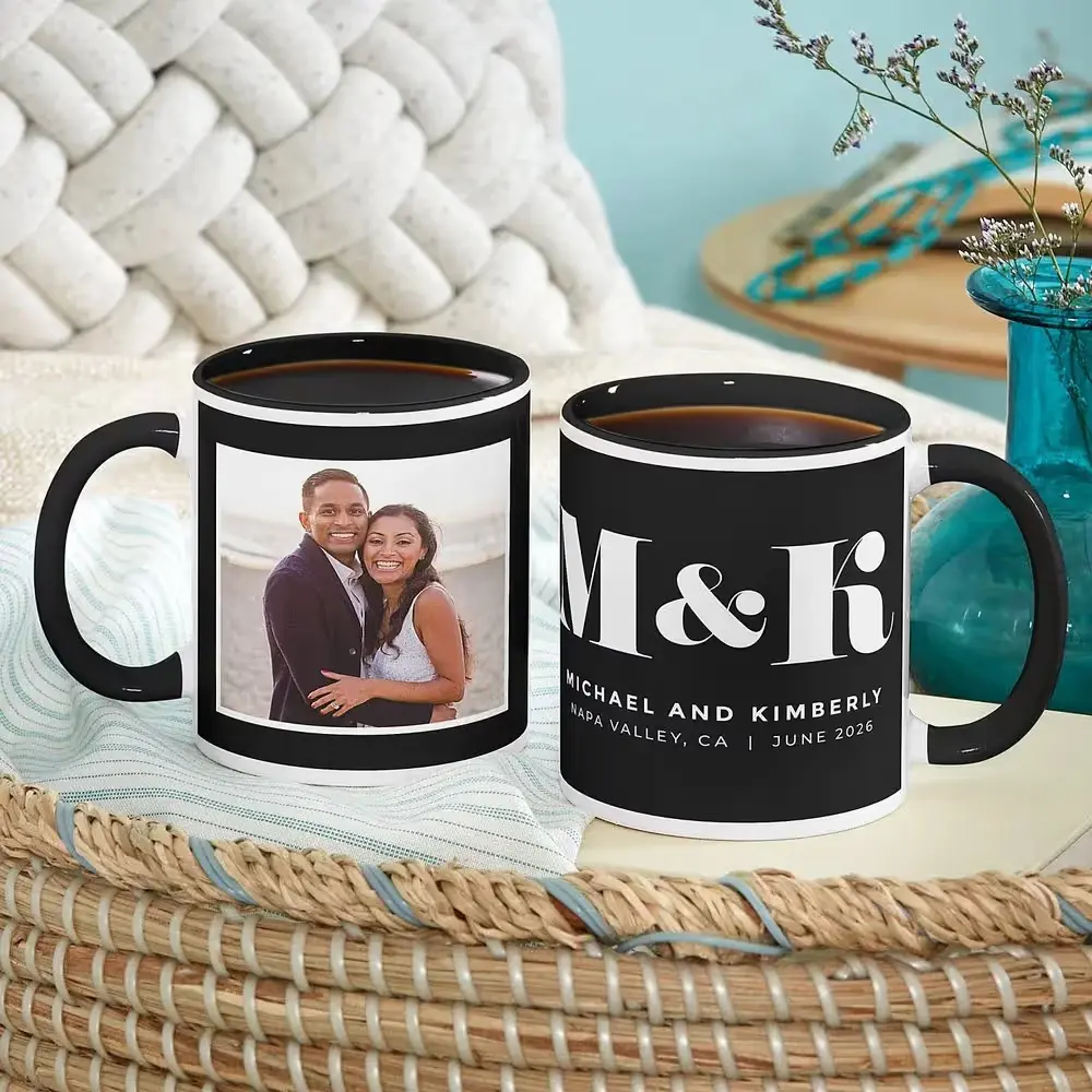 Personalized Initials Love Photo Mug