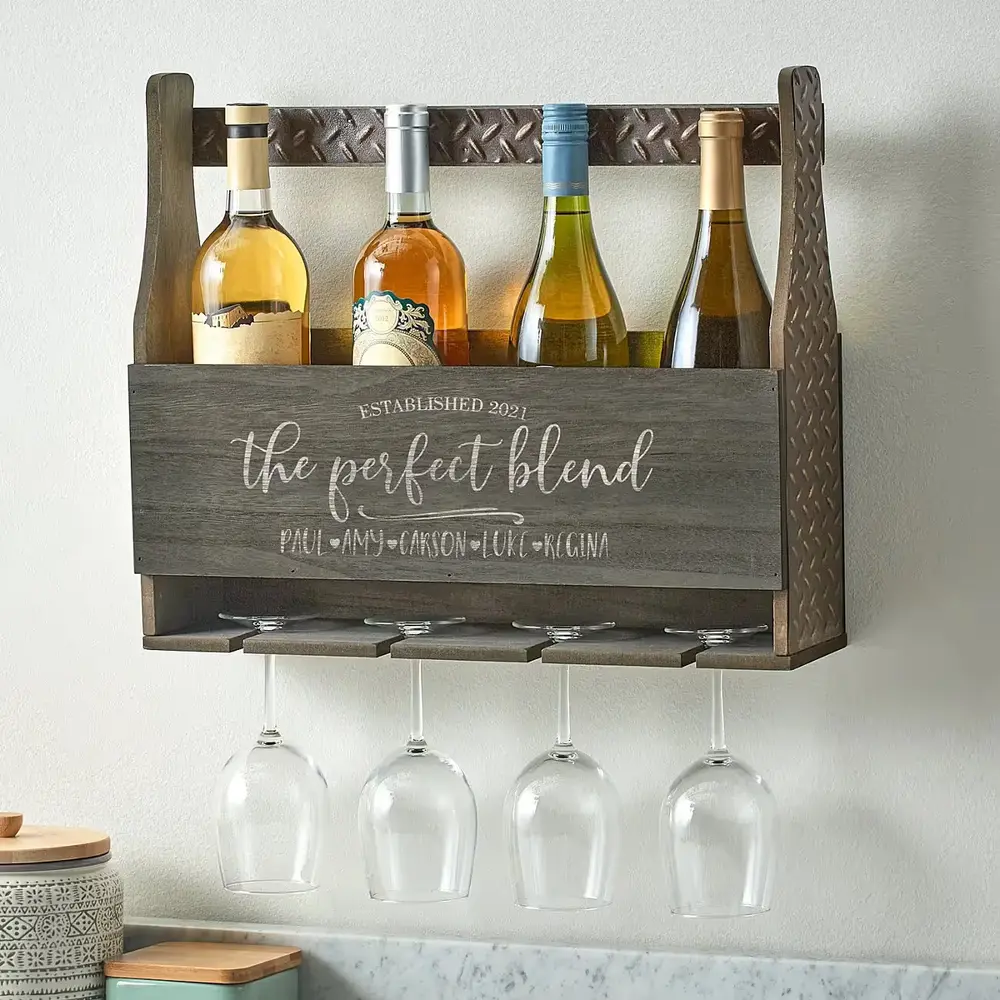 Personalized Family Wall Wine Rack