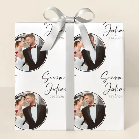 Personalized Couple Photo Wrapping Paper