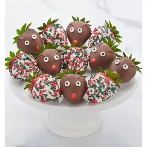Santa's Reindeer Dipped Strawberries