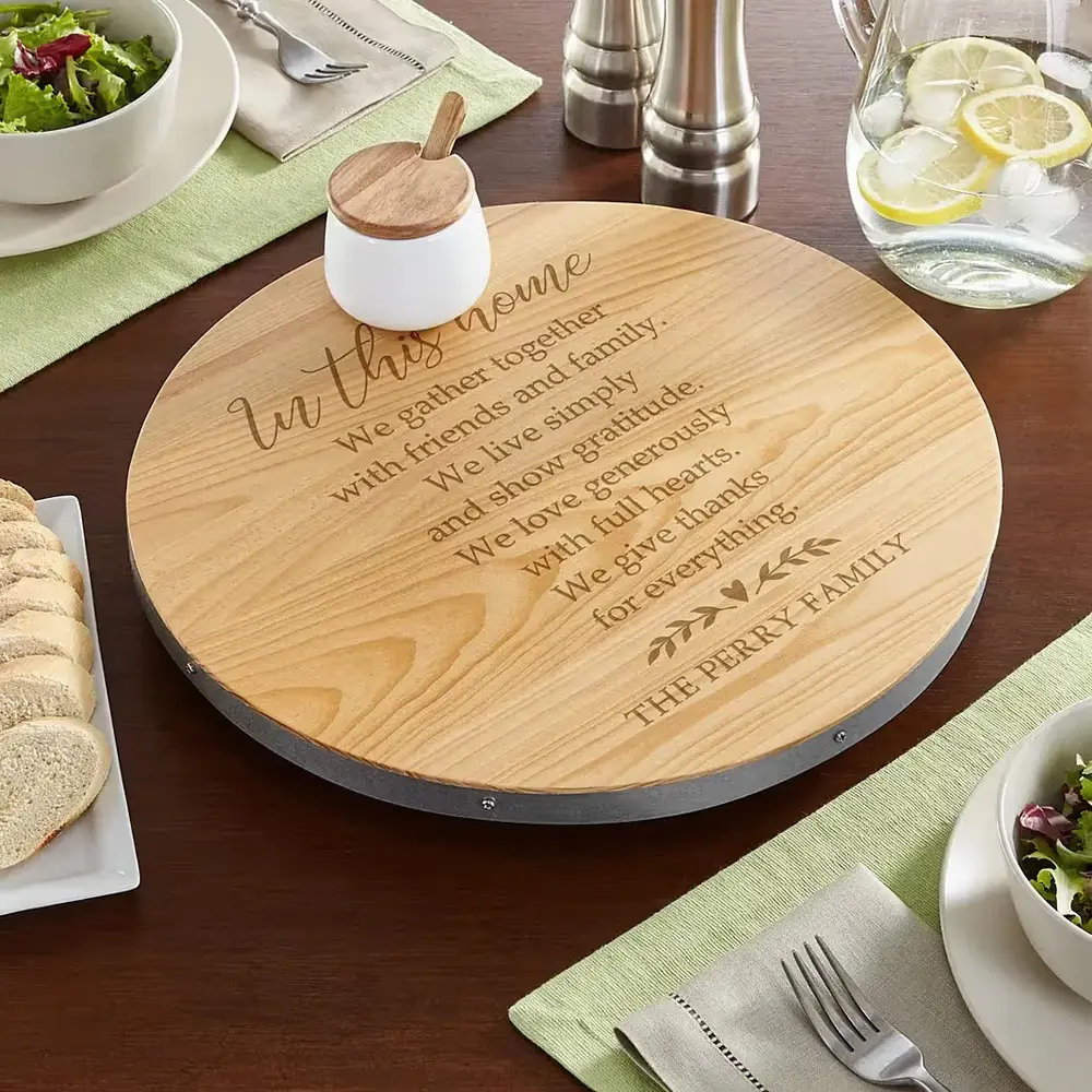 Personalized Happy Home Lazy Susan