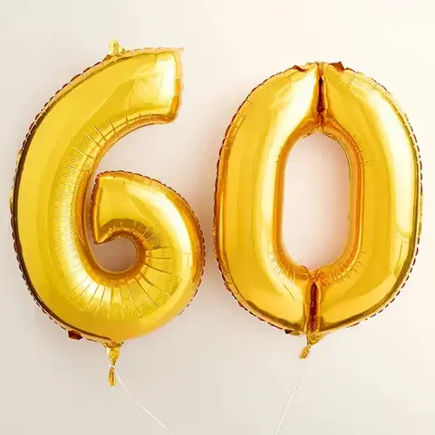 60th Birthday Number Balloon Bouquet