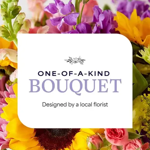 Florist's Signature Bouquet in Glass Vase