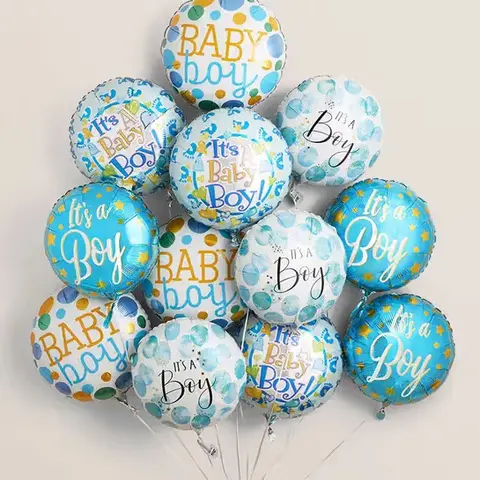 Welcome Baby Boy Mylar Balloon Arrangement