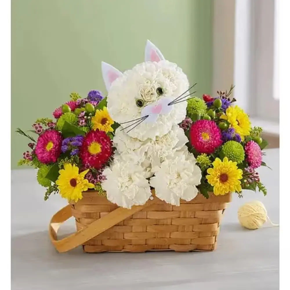 Kitty Flower Arrangement in Basket