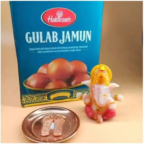 Ganesha Idol with Gulab Jamun