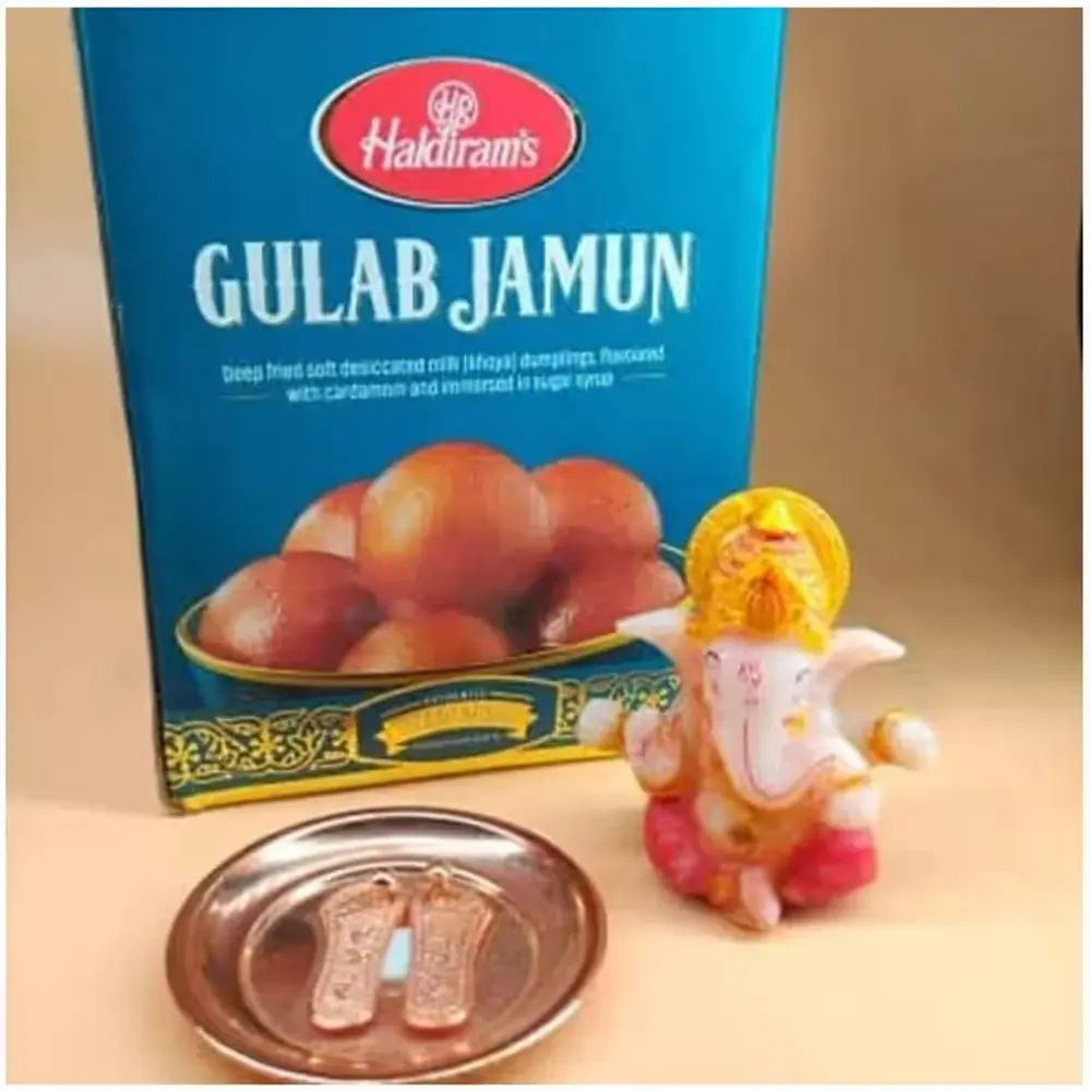 Ganesha Idol with Gulab Jamun