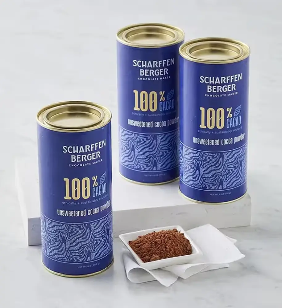 Scharffen Berger Unsweetened Cocoa Powder, 3 Pack