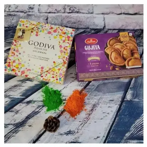 Gujiya, Godiva & Gulal Holi Gift