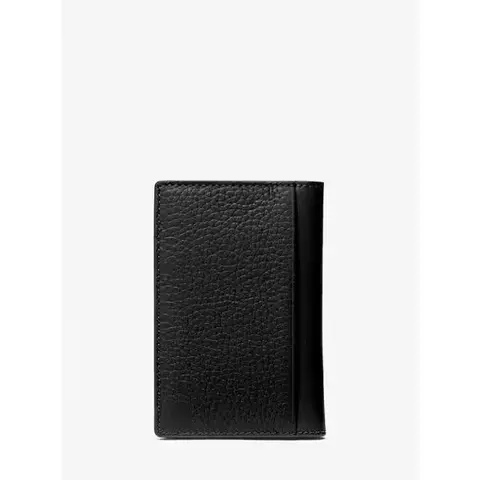 Pebbled Leather Card Case, 6 Slots