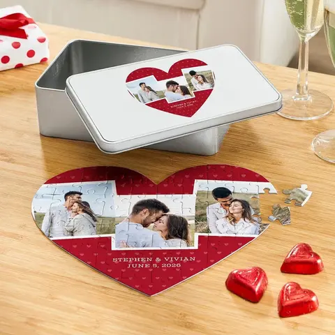 Personalized Heart Photo Puzzle