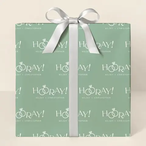 Hooray Wedding Wrapping Paper
